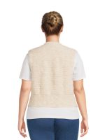 No Boundaries Juniors Plus Size Button Front Sweater Vest - Image 3